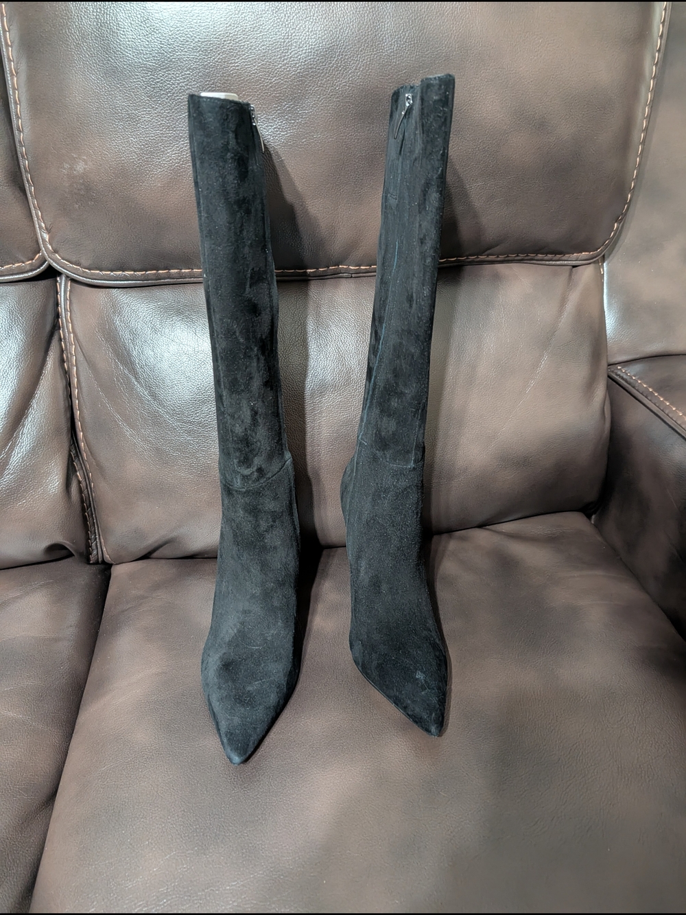 Nine West/Marc Fisher Black Suede Heeled Boots